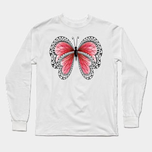 Red fairy butterfly n°2 Long Sleeve T-Shirt